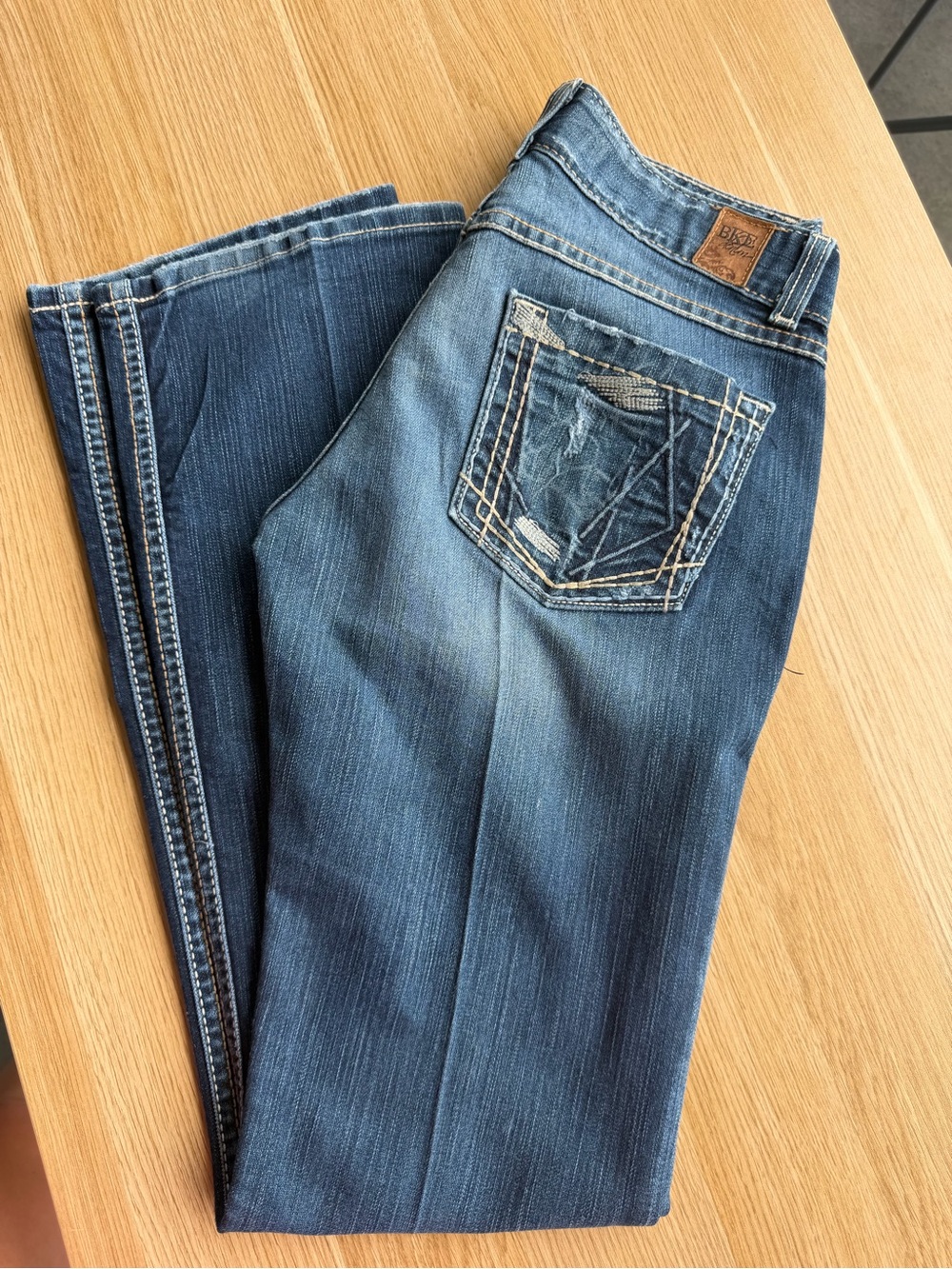 BKE Blue Denim Jeans with Contrast Stitching